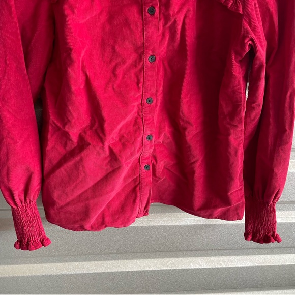 Boden corduroy smocked high neck shirt - Picture 2 of 7